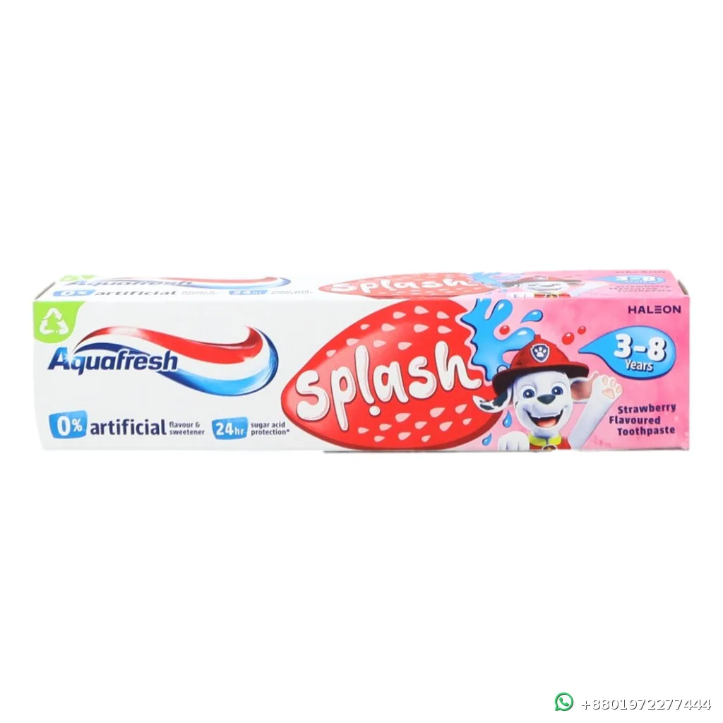 Aquafresh Splash Strawberry and Mint Flavour 3-8 Years 50ml