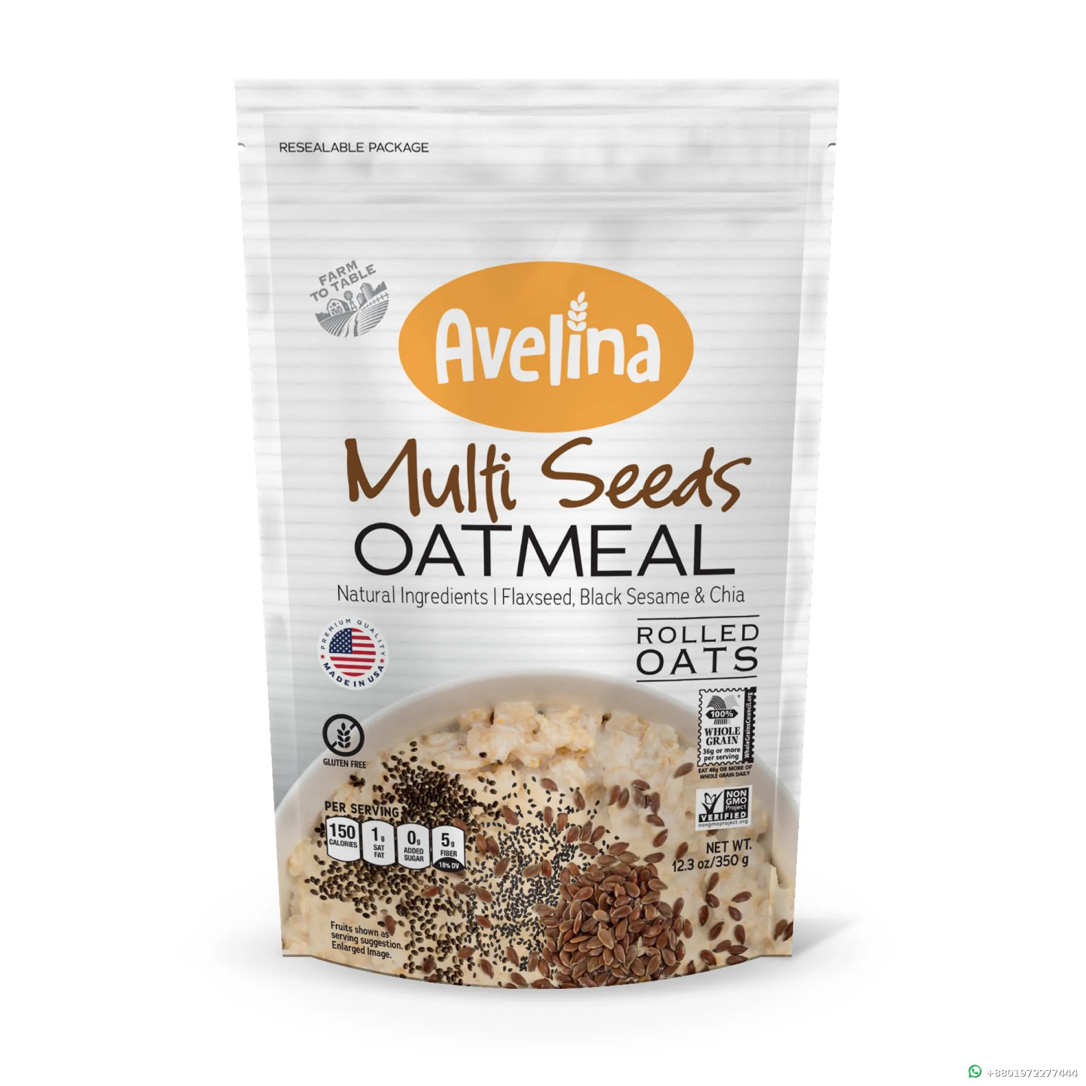Avelina Instant Oatmeal With Multi Seeds