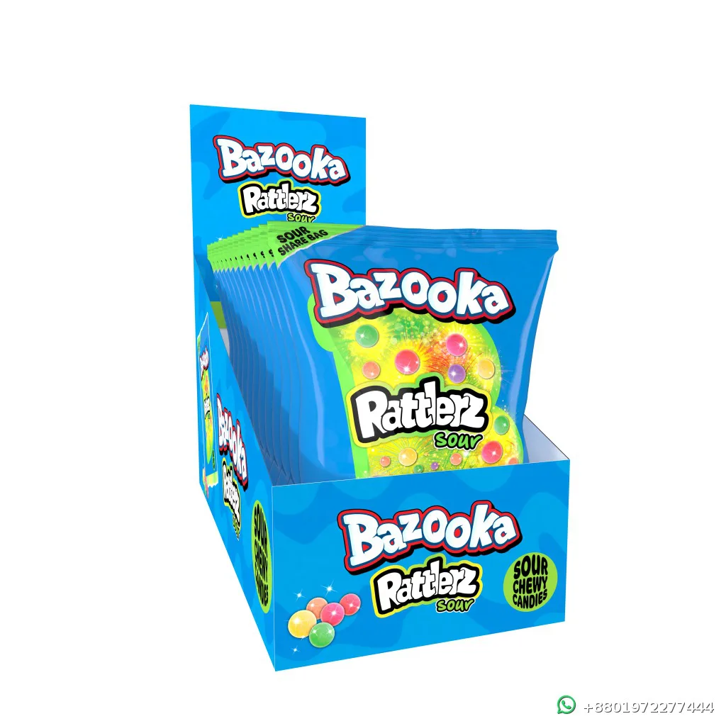 Bazooka Rattlerz Sour Chewy Candies 120g