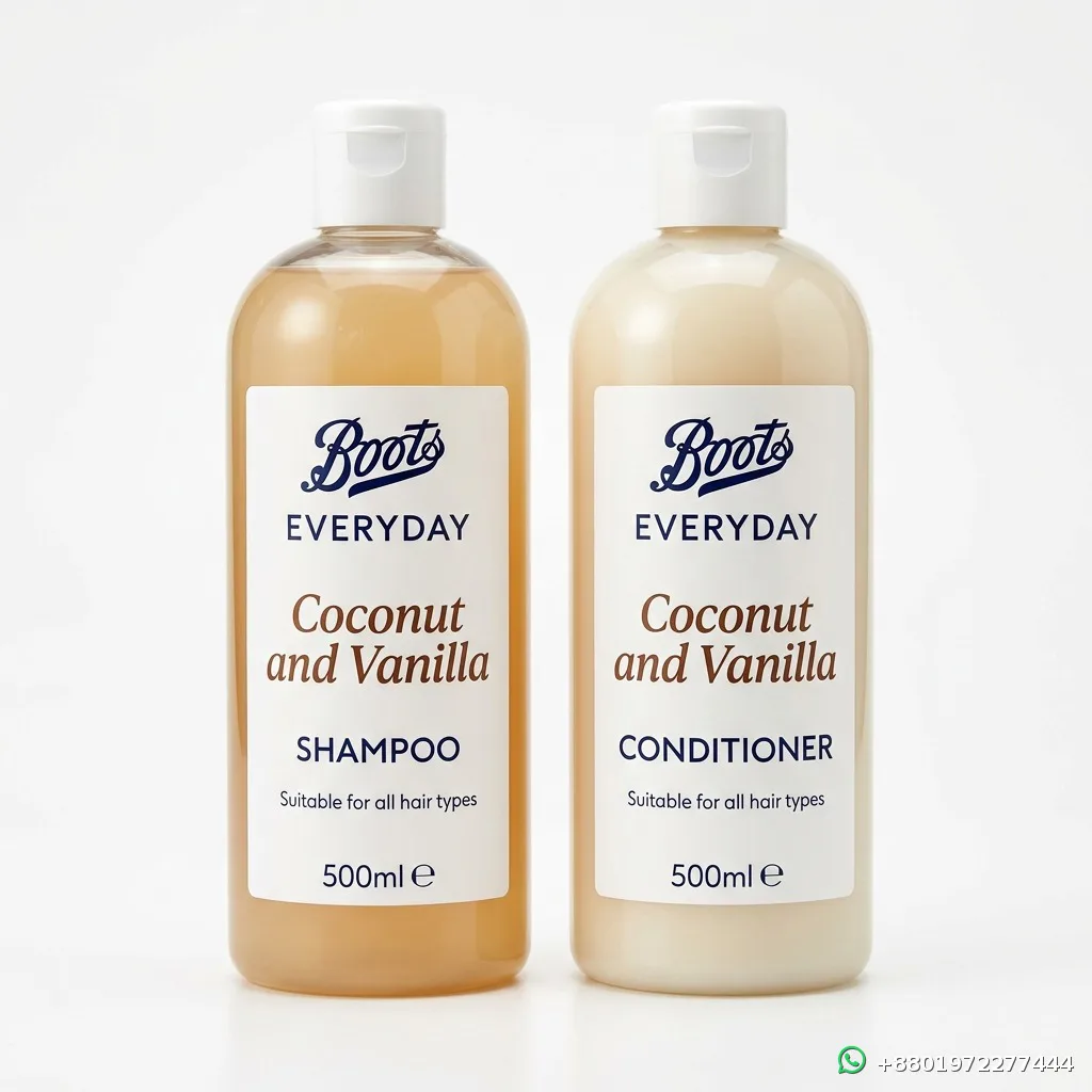 Boots Everyday Coconut and Vanilla Shampoo and Conditioner 500ml+500ml