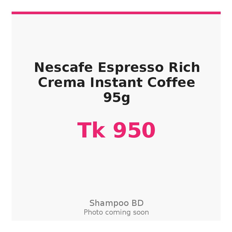 Nescafe Espresso Rich Crema Instant Coffee 95g