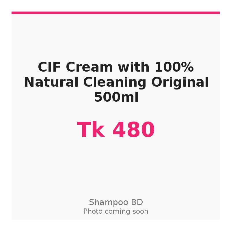 CIF Cream with 100% Natural Cleaning Original 500ml