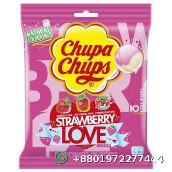 Chupa Chups Strawberry Love Lollipops