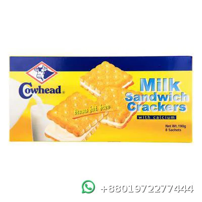 Cowhead Milk Sandwich Crackers with Calcium 190g