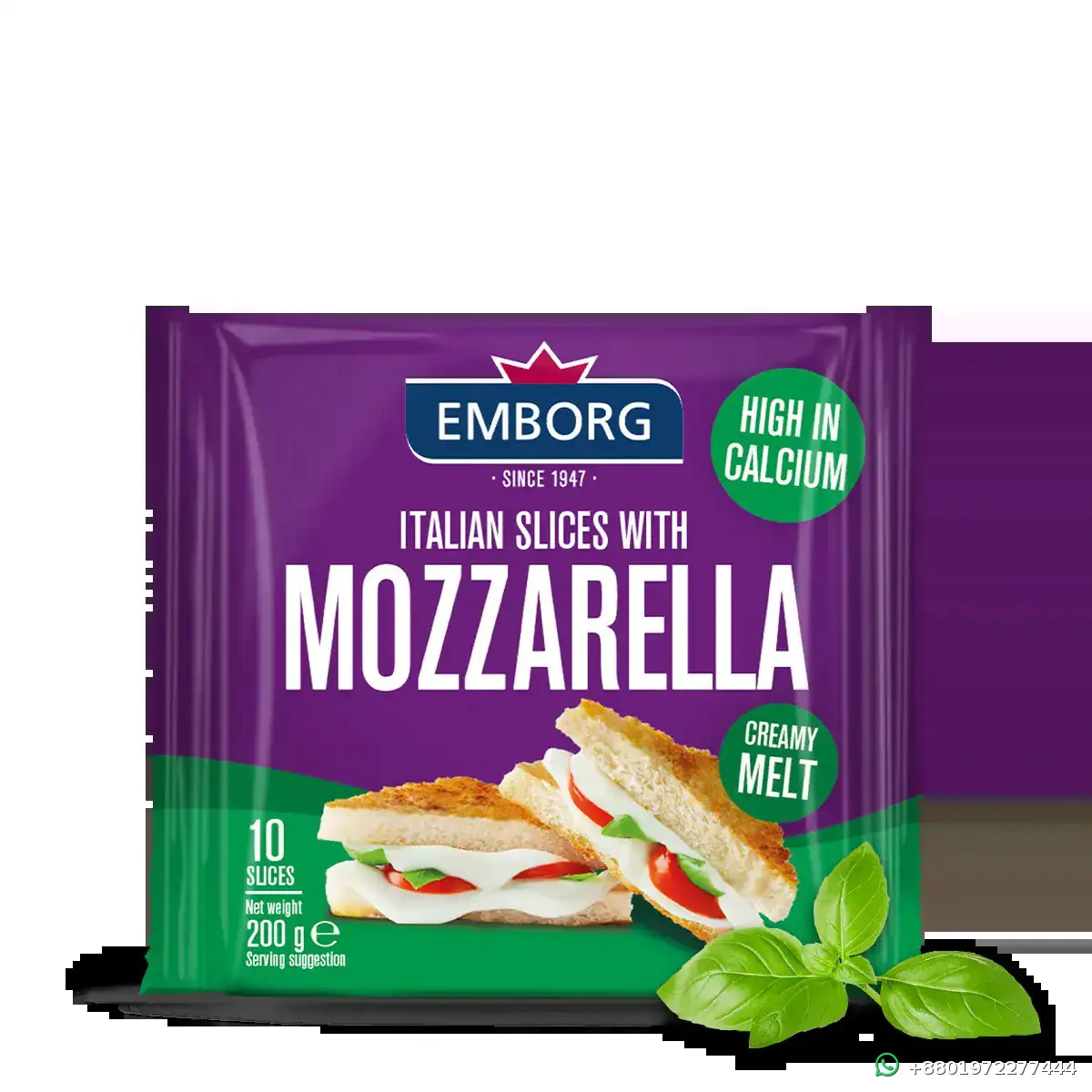 Emborg Italian 10 Slices With Mozzarella 200g