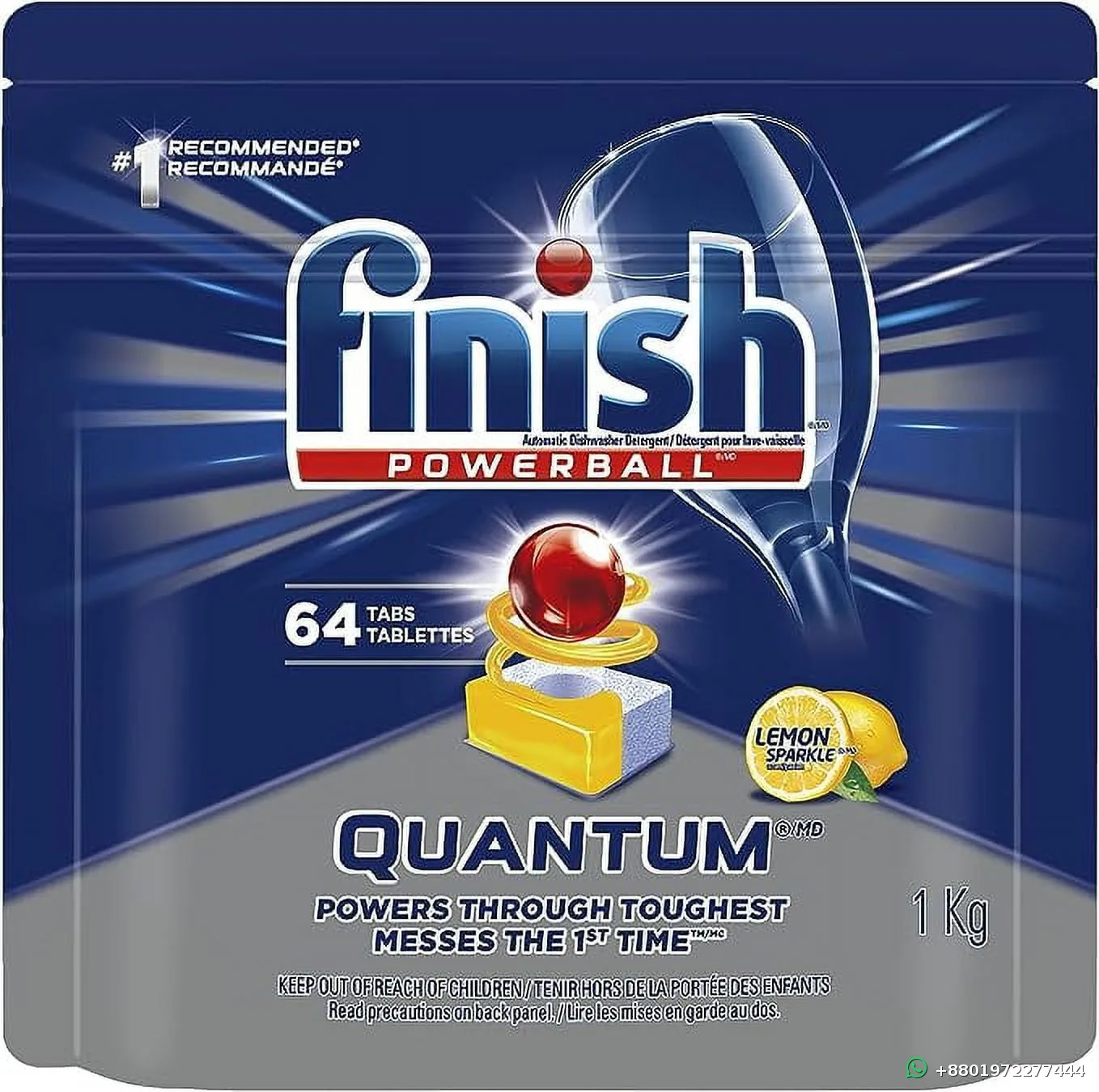 Finish Powerball Quantum All in 1 64 Caps Lemon