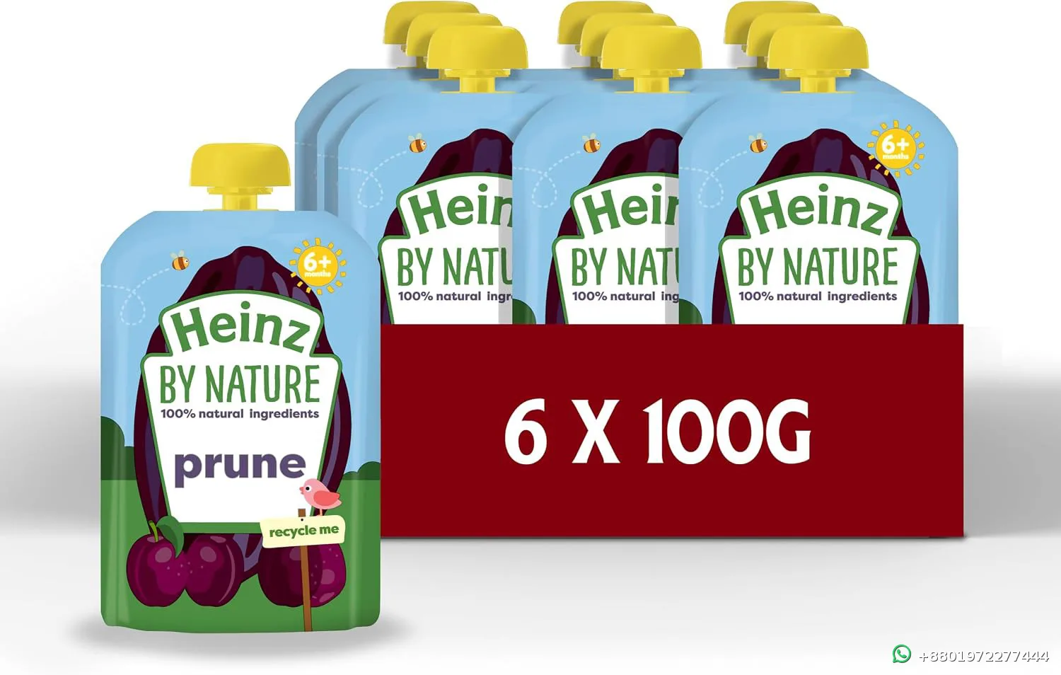 Heinz Prune Fruit Pouch 6m+
