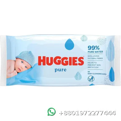Huggies Pure Baby Wipes 56pcs