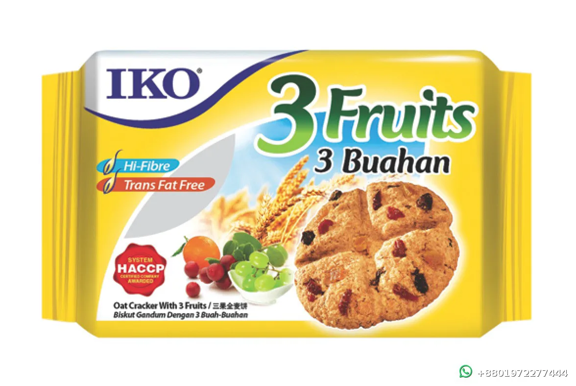 Iko Oat Cracker with 3 Fruits 178g