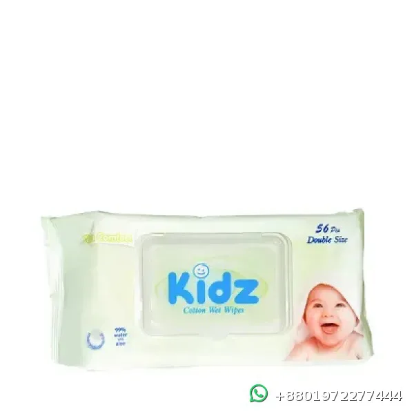 Kidz Ultra Comfort Cotton Wet Wipes 56pcs
