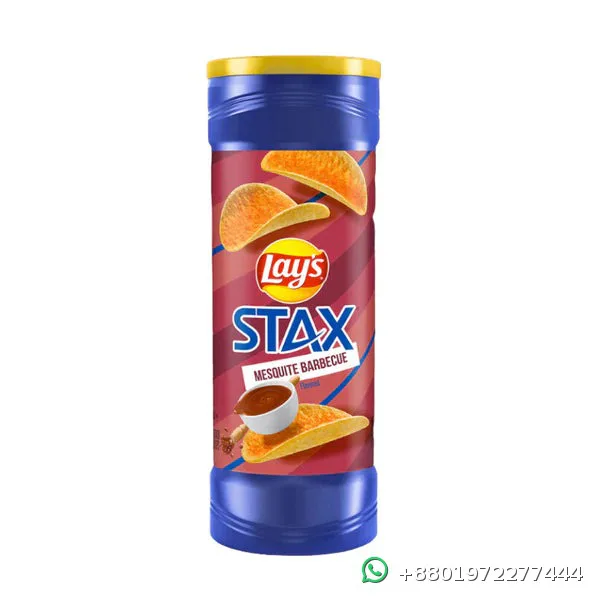 Lays Stax Mesquite Barbecue Chips 156g
