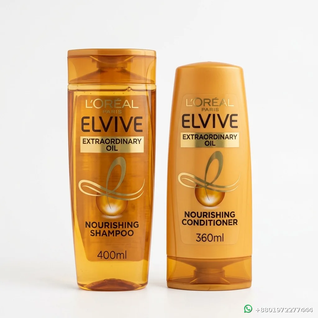L'Oreal Paris Elvive Extraordinary Oil Nourishing Shampoo and Conditioner Set 400ml+360ml
