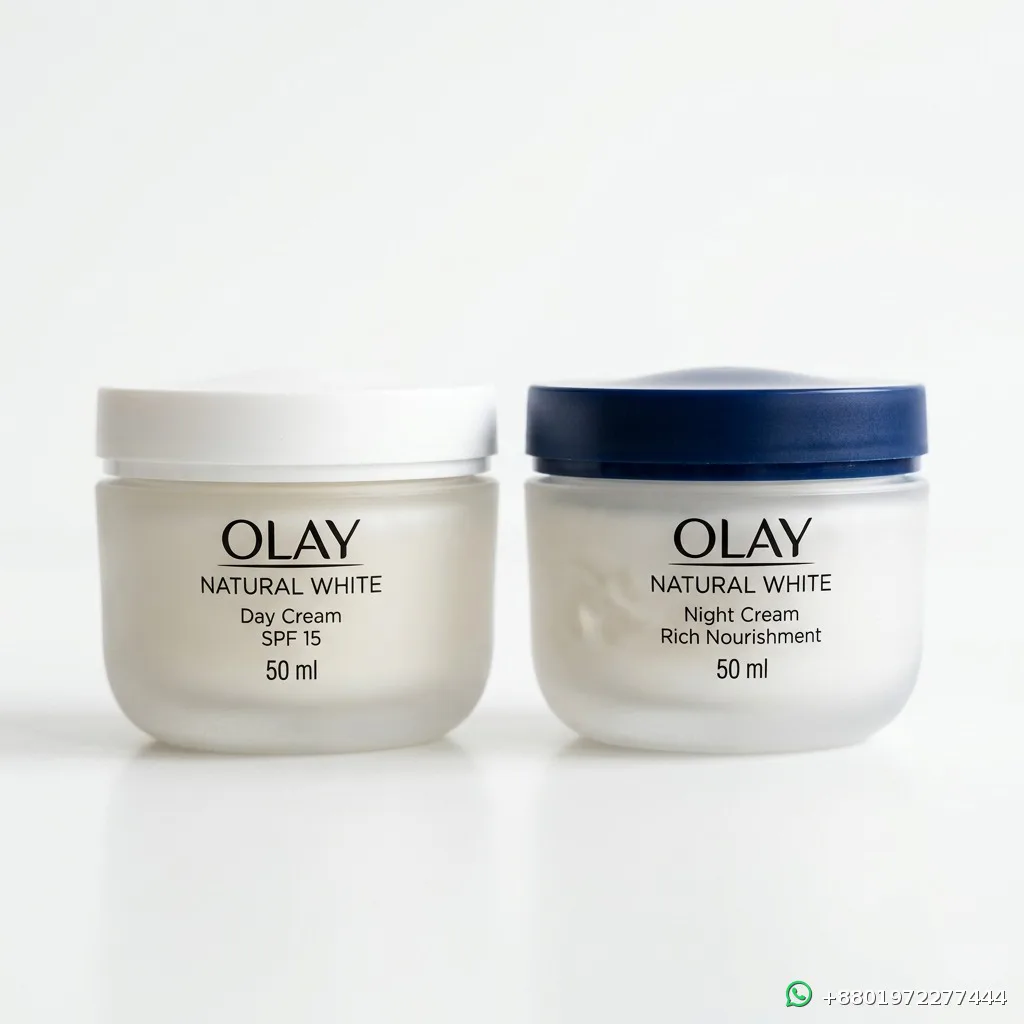 Olay Natural White Day Cream SPF15 and Night Cream 50ml+50ml