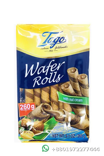 Tago Wafer Rolls with Nut Cream