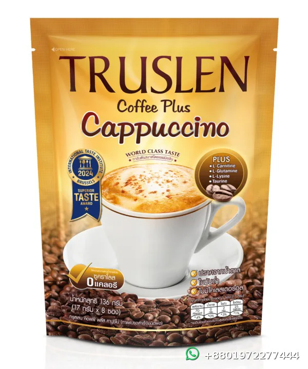 Truslen Coffee Plus Cappuccino Instant Coffee Mix Powder 136g