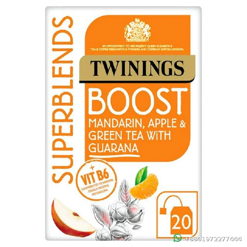 Twinings Boost Mandarin Apple and Green Tea with Guarana 40g