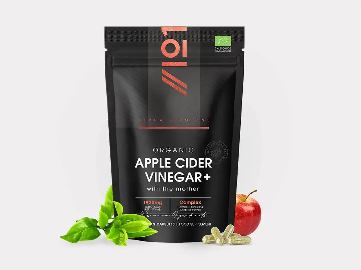 ALPHA01 Organic Apple Cider Vinegar 120 Vegan Capsules