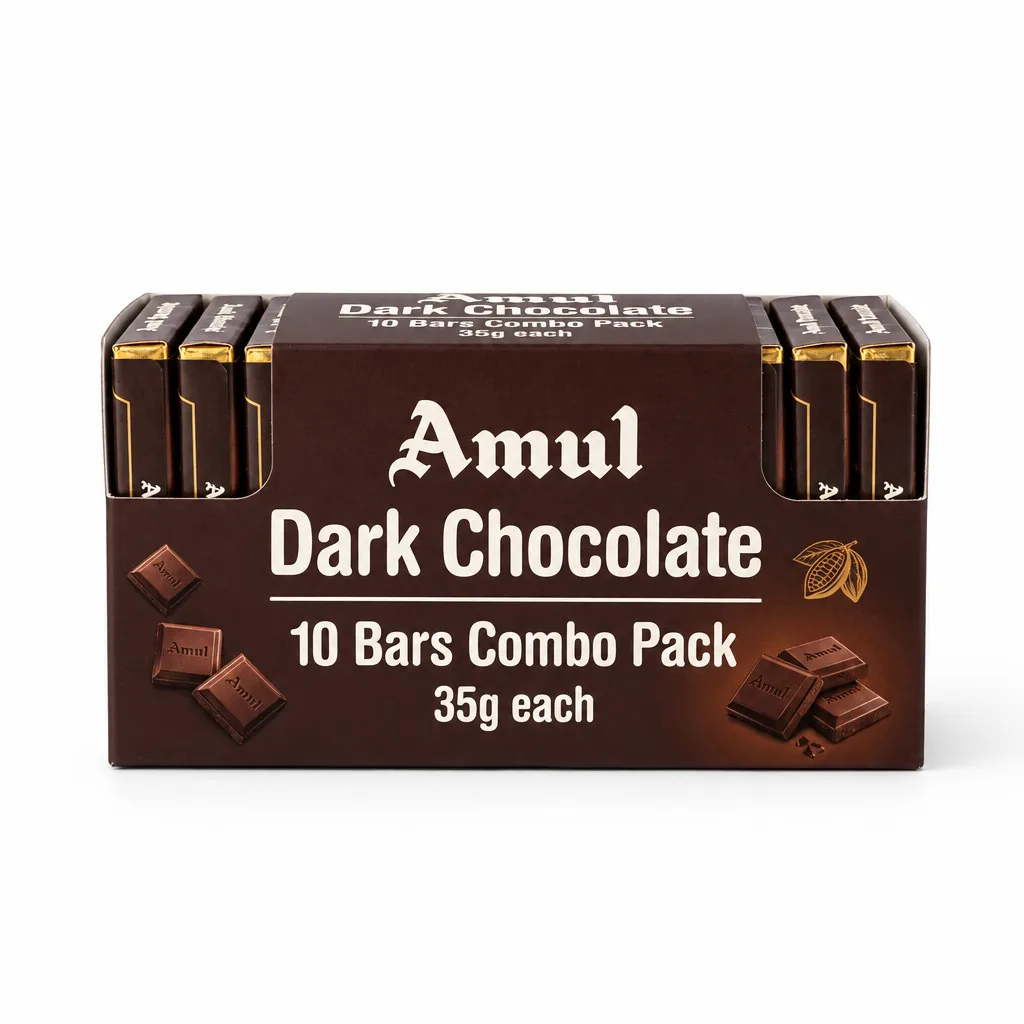 Amul Dark Chocolate 10 Bars Combo Pack 35g each