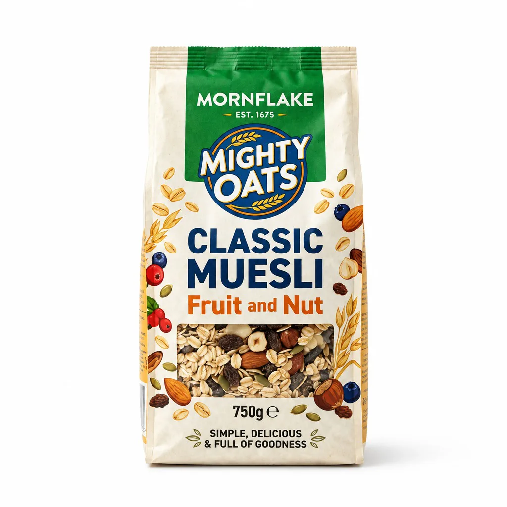 Mornflake Mighty Oats Classic Muesli Fruit and Nut 750g