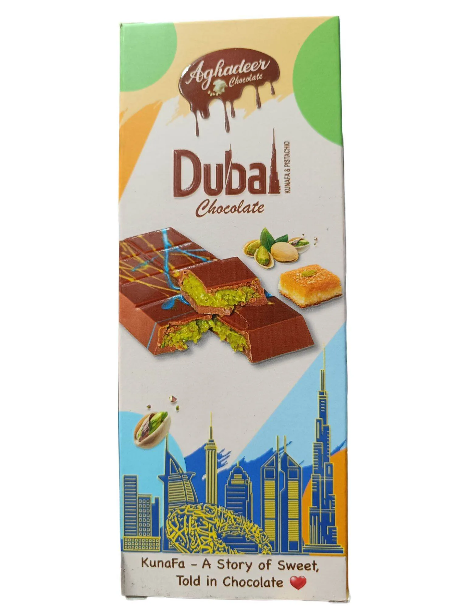 Aghadeer Dubai Kunafa Chocolate 100g