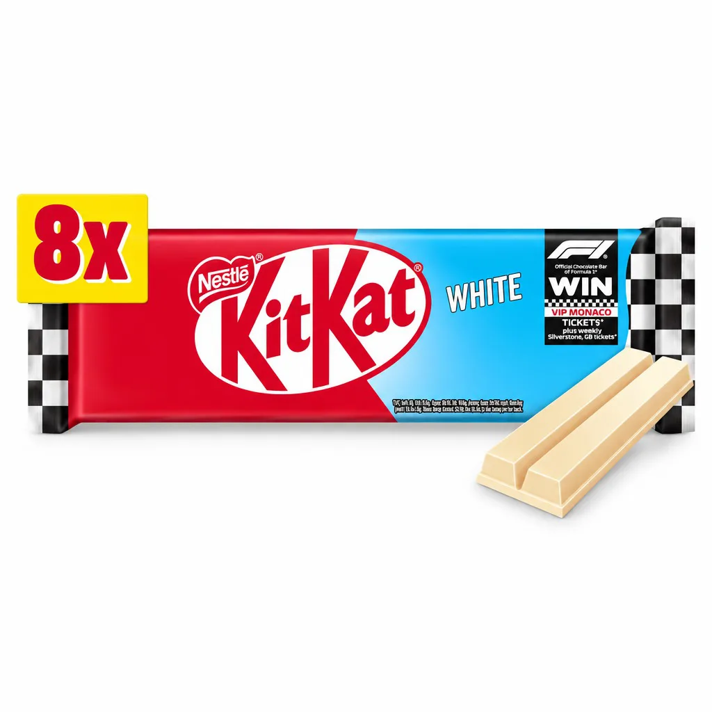 KitKat 2 Finger White Chocolate Bars 8 Pack