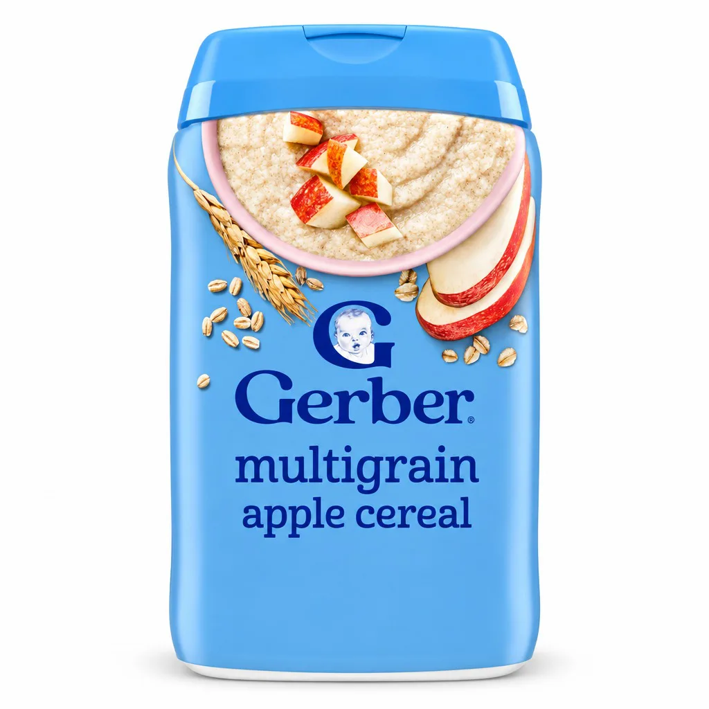 Gerber Multigrain Apple Oatmeal Cereal