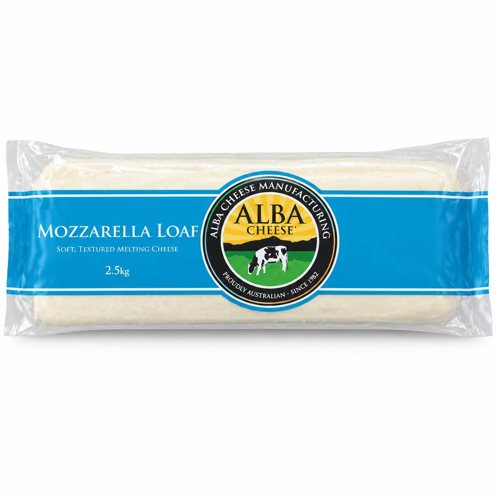 Alba Mozzarella Loaf Block Cheese 2.5kg