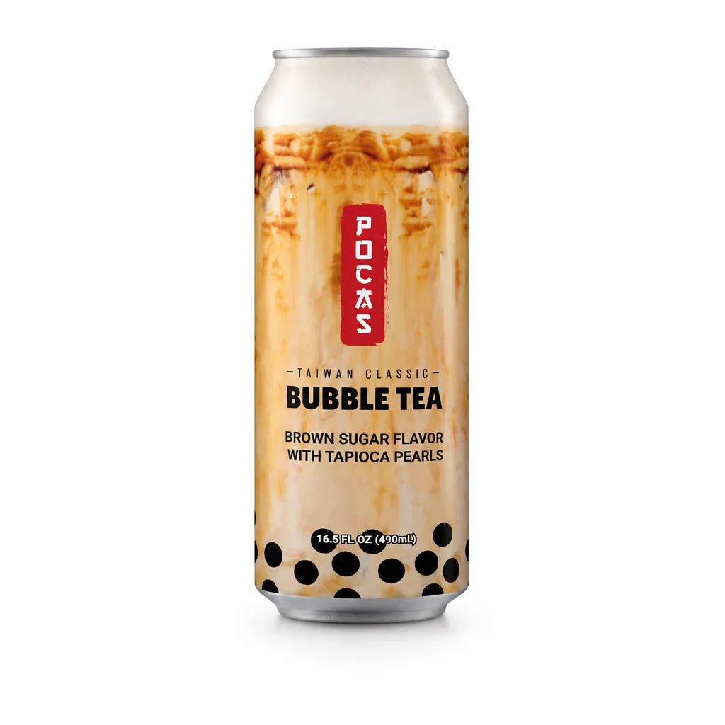Pocas Bubble Tea Brown Sugar Flavor with Tapioca Pearls
