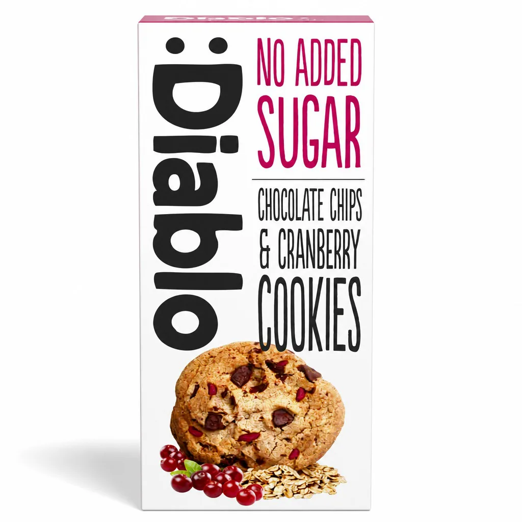Diablo No Added Sugar Chocolate Chips & Cranberry Cookies