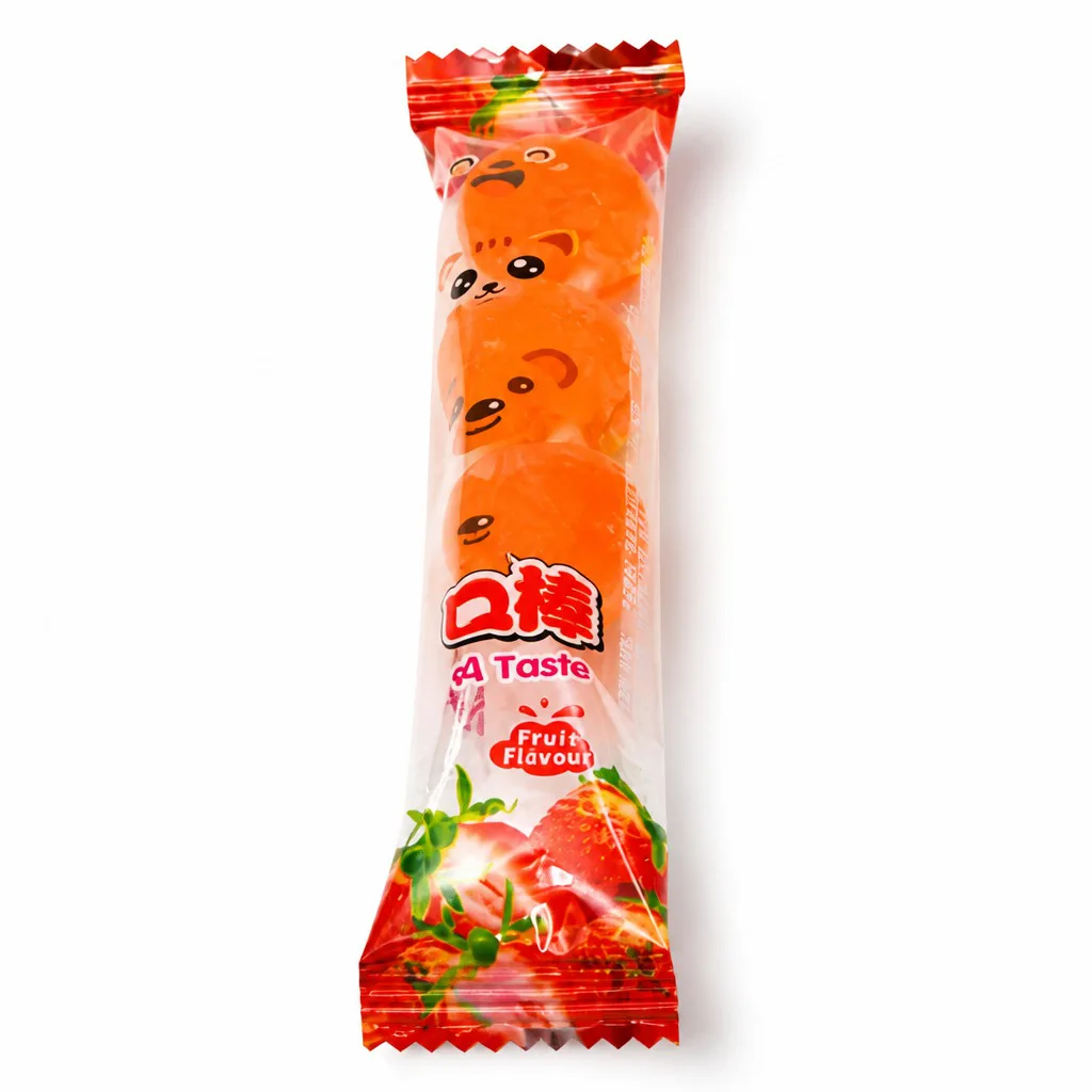 Yixin Orange Gummy Lollipops
