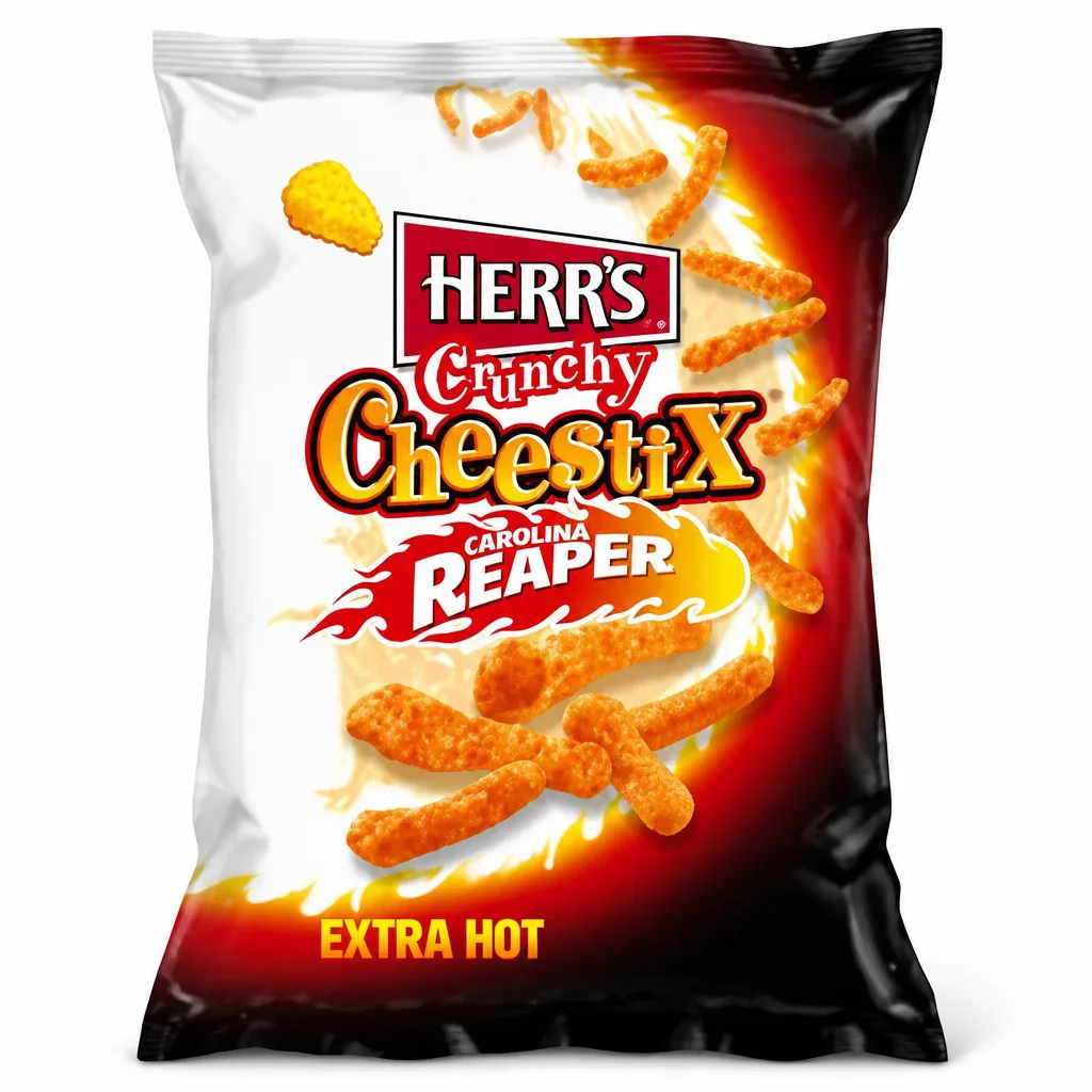 Herr's Crunchy Cheestix Carolina Reaper Extra Hot Snacks