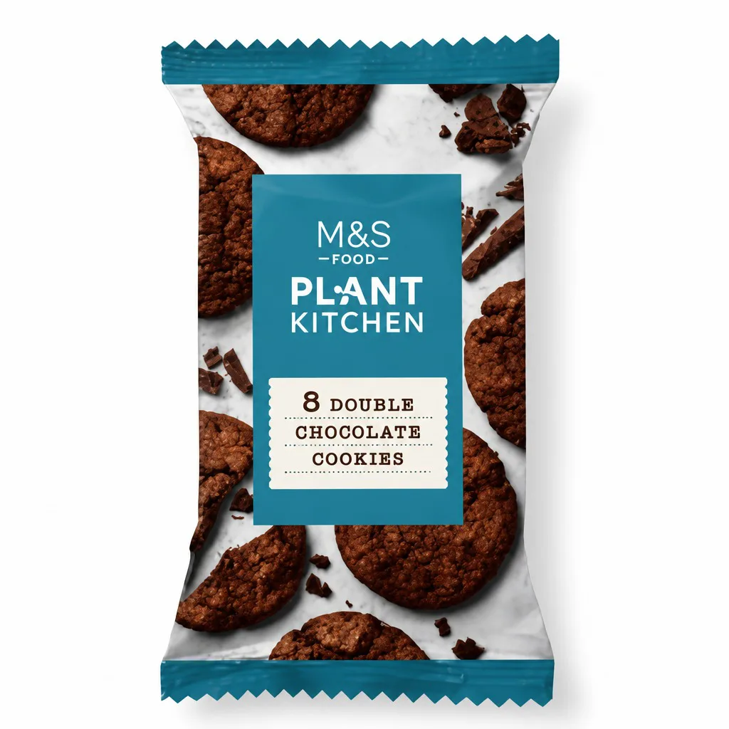 M&S Plant Kitchen 8 Double Chocolate Cookies 200g
