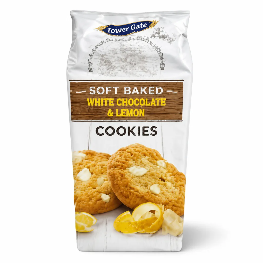 Tower Gate White Chocolate & Lemon Cookies 200g