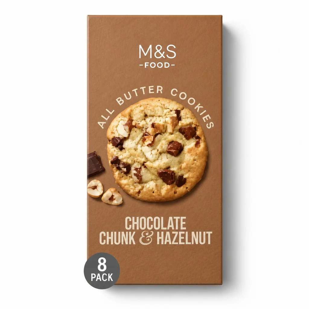 M&S Belgian Chocolate Chunk & Hazelnut Cookies 200g