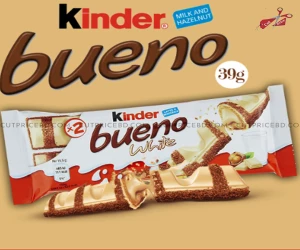 Kinder Bueno White with Milk & Hazelnut 39gm - A Delicious Twist on the Classic Treat