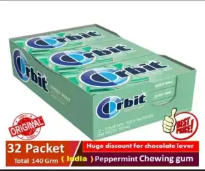 Orbit Chewing gum mint - India-1 box= 32Packet = 140gm