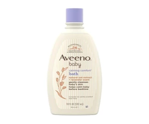 Aveeno Baby Calming Comfort Bath Natural Oat Extract Lavender Scents 532ml