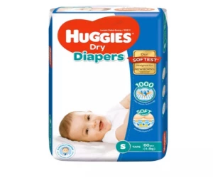 Huggies Small Belt Diaper 4-8Kg 60 Pcs (Malaysia)