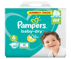 Pampers Baby Dry Belt | Up to 12 Hours Protection | 6 (13-18 kg) UK | 62 Nappies