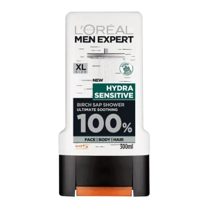 Loreal Men Expert Hydra Sensitive Shower Gel 300ml - Gentle and Nourishing Cleanser for Sensitive Skin