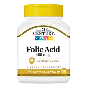 21st Century Folic Acid 400mcg 250 Tablets