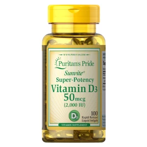 Puritan’s Pride Vitamin D3 50mcg (2000 IU) 100 Softgels