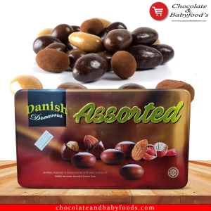 Danish Assorted-Almond, Hazelnut, and Raisin Milk Chocolate Coated - 180G