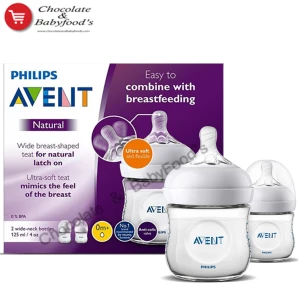 Philips Avent Natural 0m+ Bottles 125ml - Buy 2pcs Online 