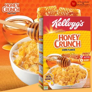 Honey Crunch Corn Flakes (360g) by Kellogg's: A Deliciously Tasty Breakfast Option