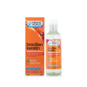 Natural World Brazilian Keratin Smooting Therapy Hair Treatment Oil - 100ml