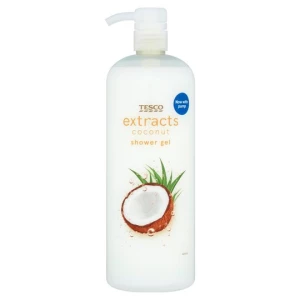 Tesco Extracts Coconut Shower Gel - 1000ml: Experience the Richness of Natural Coconut in a Luxurious Shower Gel