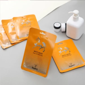 Baraboni Mayu Horse Oil Sheet Mask Orange - Nourishing and Rejuvenating Facial Treatment