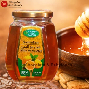 Virginia Green Garden Honey with Lemon 500g - Delicious and Refreshing Honey Infused with Zesty Lemon Flavor