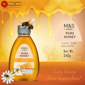 M&S Food Pure Honey - Light and Delicate 340g: A Natural Delight for Your Taste Buds